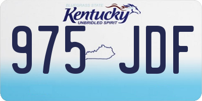 KY license plate 975JDF