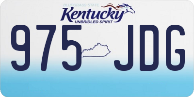 KY license plate 975JDG
