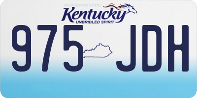 KY license plate 975JDH
