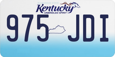 KY license plate 975JDI