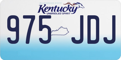 KY license plate 975JDJ