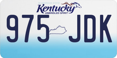 KY license plate 975JDK