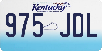 KY license plate 975JDL