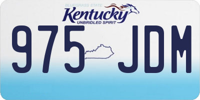 KY license plate 975JDM