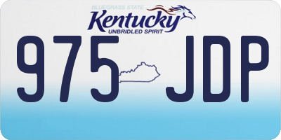 KY license plate 975JDP