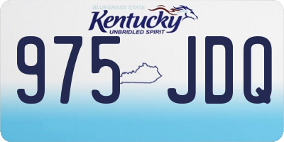 KY license plate 975JDQ