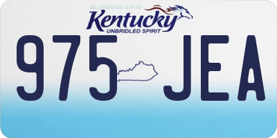 KY license plate 975JEA