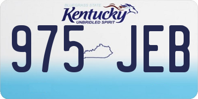 KY license plate 975JEB