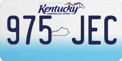 KY license plate 975JEC