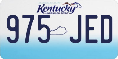 KY license plate 975JED