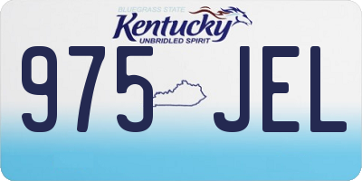 KY license plate 975JEL