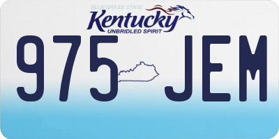 KY license plate 975JEM