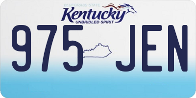 KY license plate 975JEN