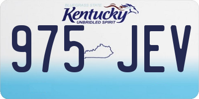 KY license plate 975JEV