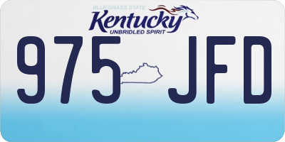KY license plate 975JFD