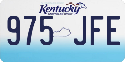 KY license plate 975JFE