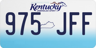 KY license plate 975JFF