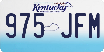 KY license plate 975JFM