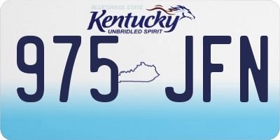 KY license plate 975JFN