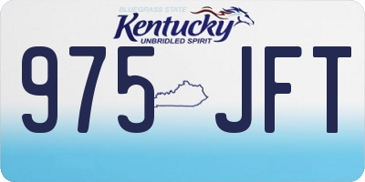 KY license plate 975JFT