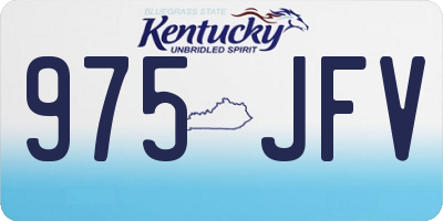 KY license plate 975JFV