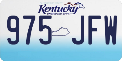 KY license plate 975JFW
