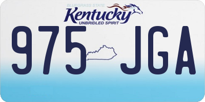 KY license plate 975JGA