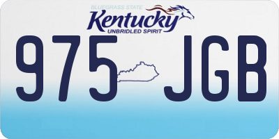 KY license plate 975JGB