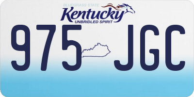 KY license plate 975JGC