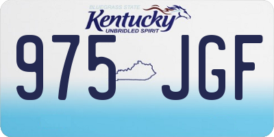 KY license plate 975JGF