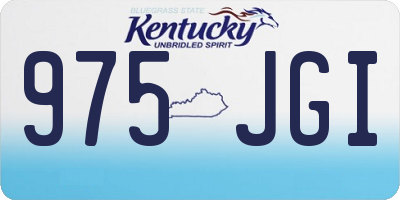 KY license plate 975JGI