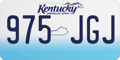 KY license plate 975JGJ