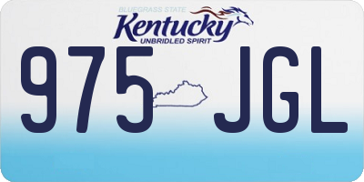 KY license plate 975JGL