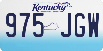 KY license plate 975JGW