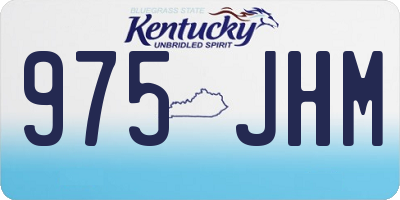 KY license plate 975JHM