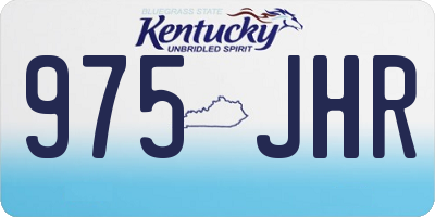 KY license plate 975JHR