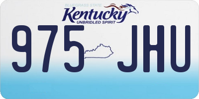 KY license plate 975JHU