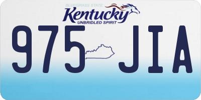 KY license plate 975JIA