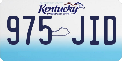 KY license plate 975JID