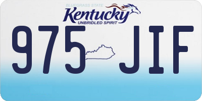 KY license plate 975JIF