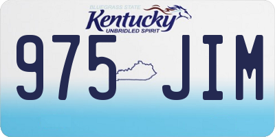 KY license plate 975JIM
