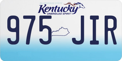 KY license plate 975JIR