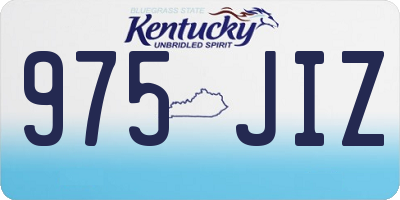 KY license plate 975JIZ