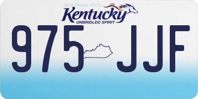 KY license plate 975JJF