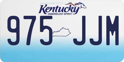 KY license plate 975JJM