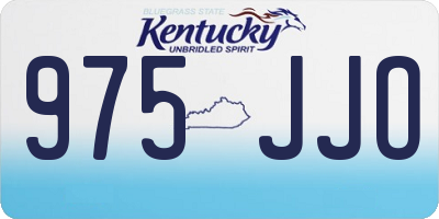 KY license plate 975JJO