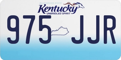 KY license plate 975JJR