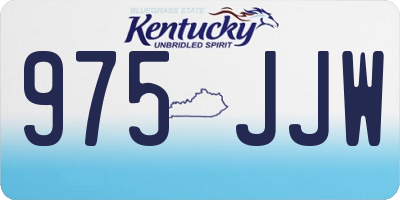 KY license plate 975JJW