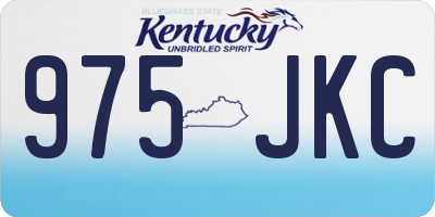 KY license plate 975JKC