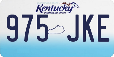 KY license plate 975JKE